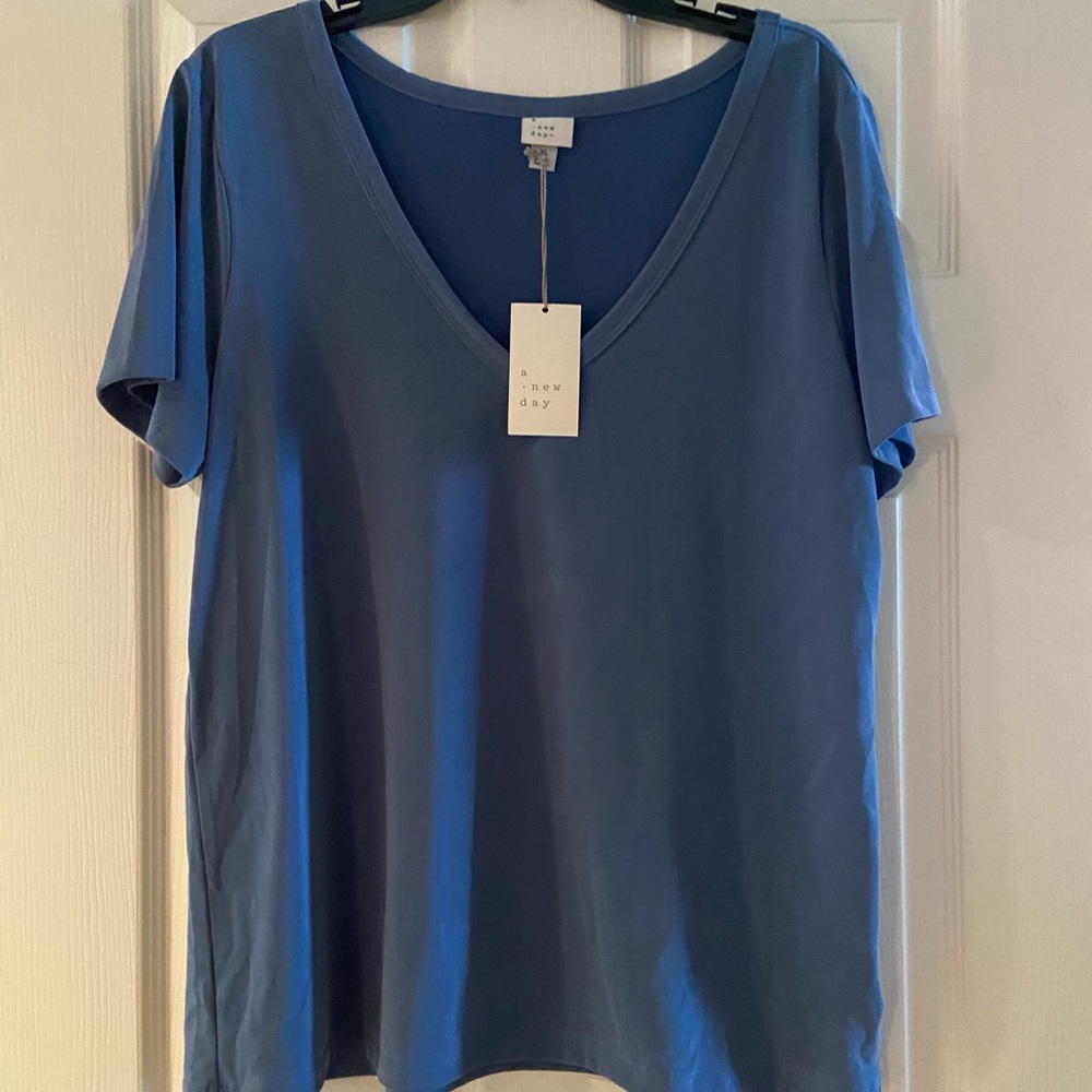 🦋a new day Blue Relaxed Short Sleeve T-Shirt🦋